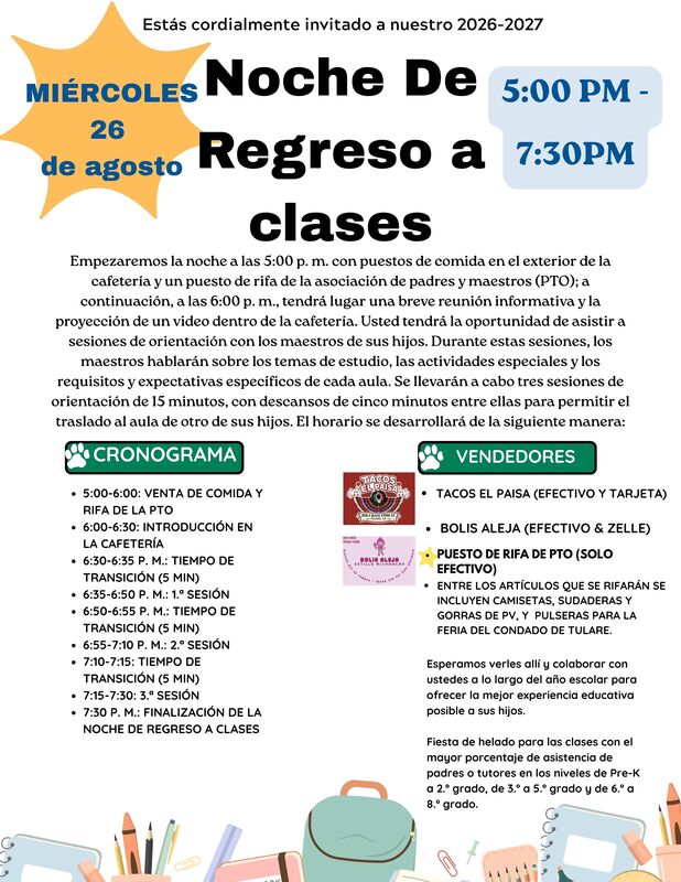 Back to school night span