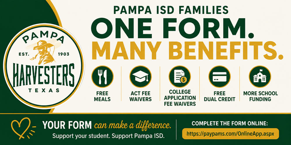 One form many benefits. Complete the free and reduced lunch application today.