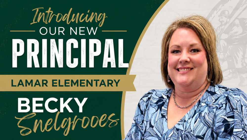 Introducing our new principal at Lamar Elementary, Becky Snelgrooes. She is a Pampa High School graduate. Proud mom to two boys at Pampa High School. Currently serving as Assistant principal at Travis Elementary. Excited to begin this new chapter at Lamar Elementary!
