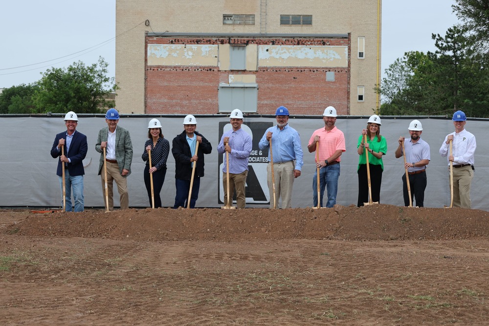 Groundbreaking with Hugh Piatt, Board of Trustees, Troy McClendon, Clay Jones