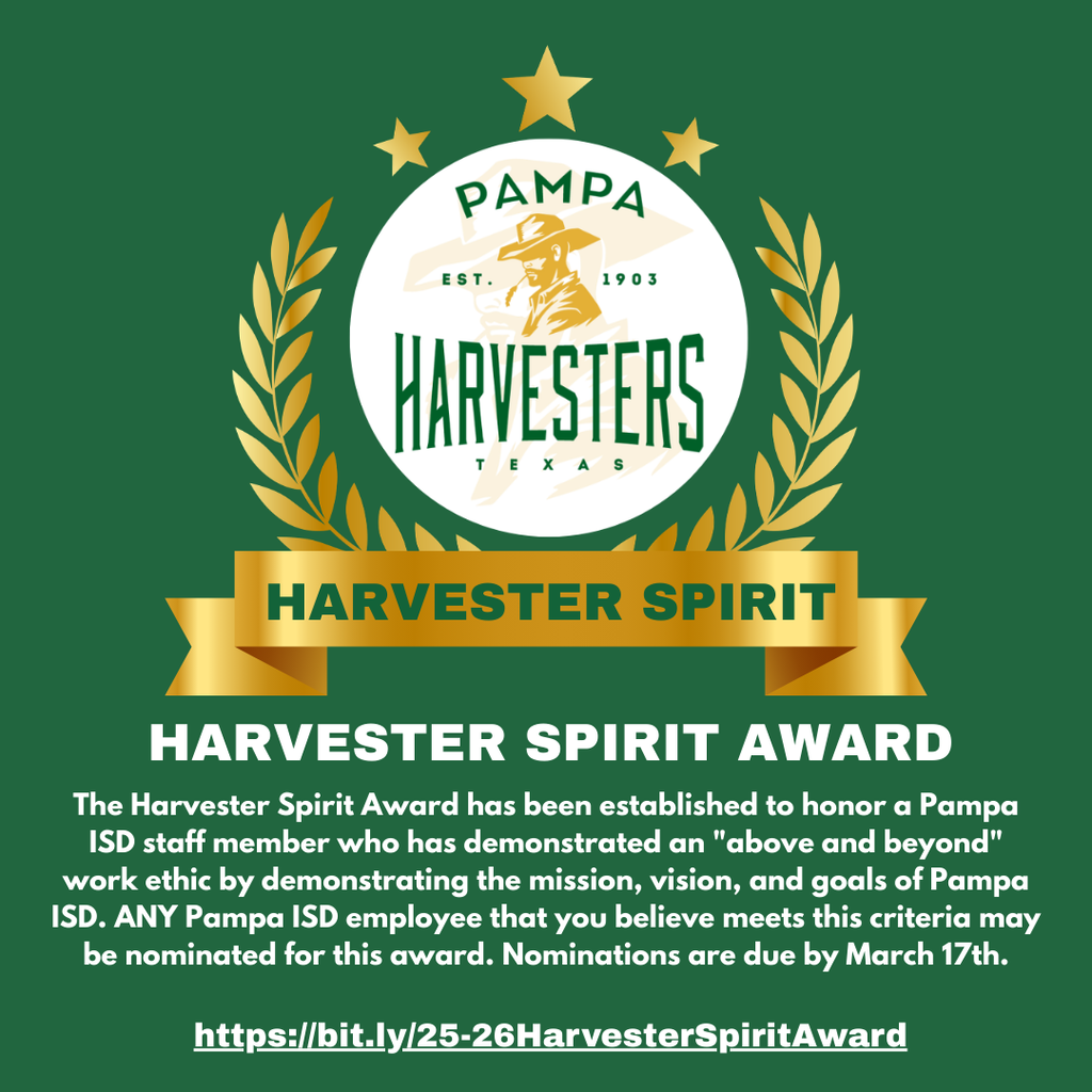 Harvester Spirit Award Nominations now open