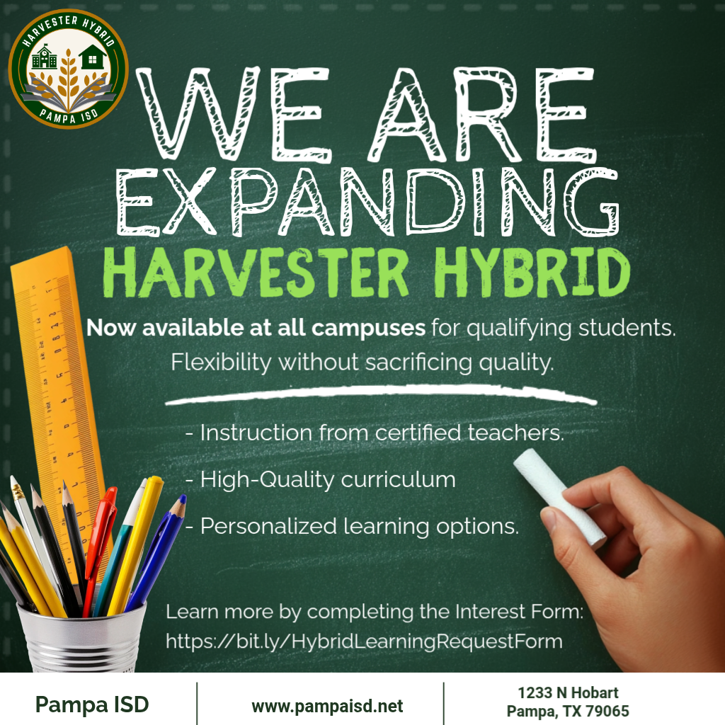 Harvester Hybrid is expanding. Flexibility without sacrificing quality. Learn more by completing the Interest Form. https://bit.ly/HybridLearningRequestForm