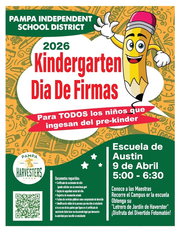 Kindergarten Signing Day Spanish information