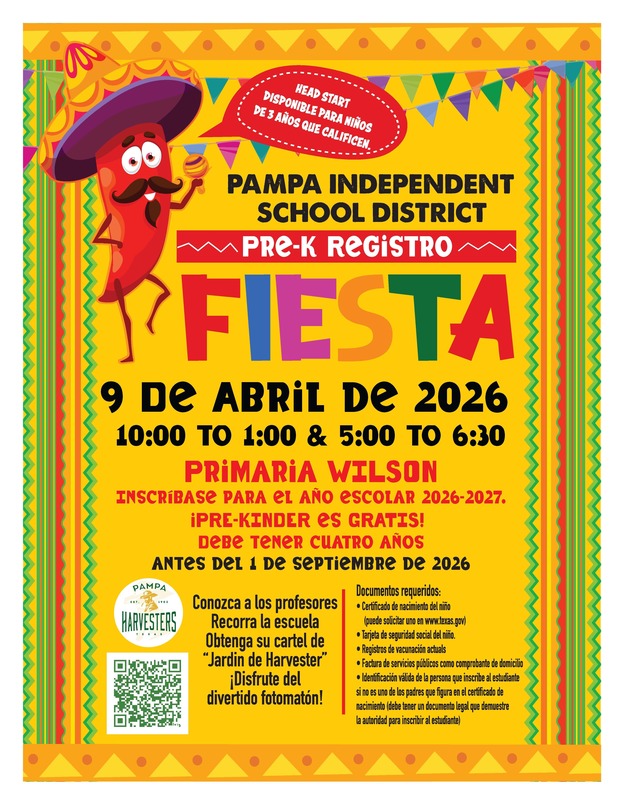Pre-K Fiesta April 9th Enrollment Day