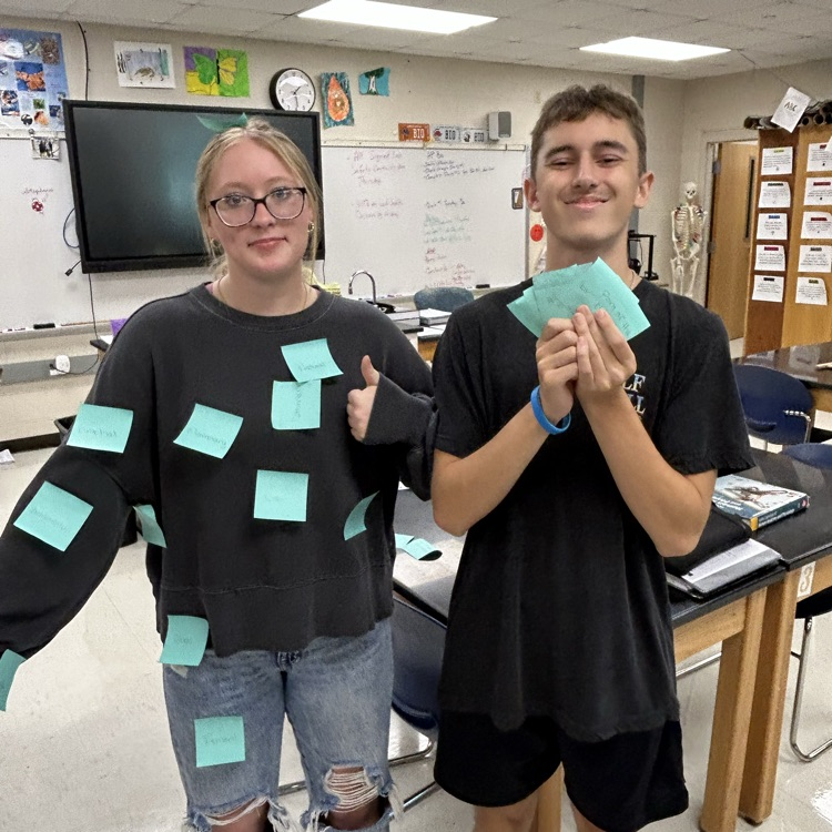 PHS Students learning body region terminology.