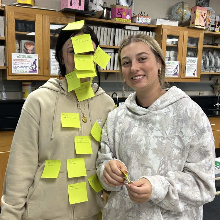 PHS Students learning body region terminology.