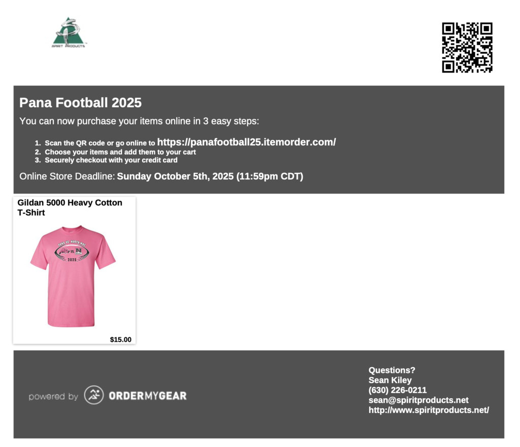 Football Pink Night Order Info 2025