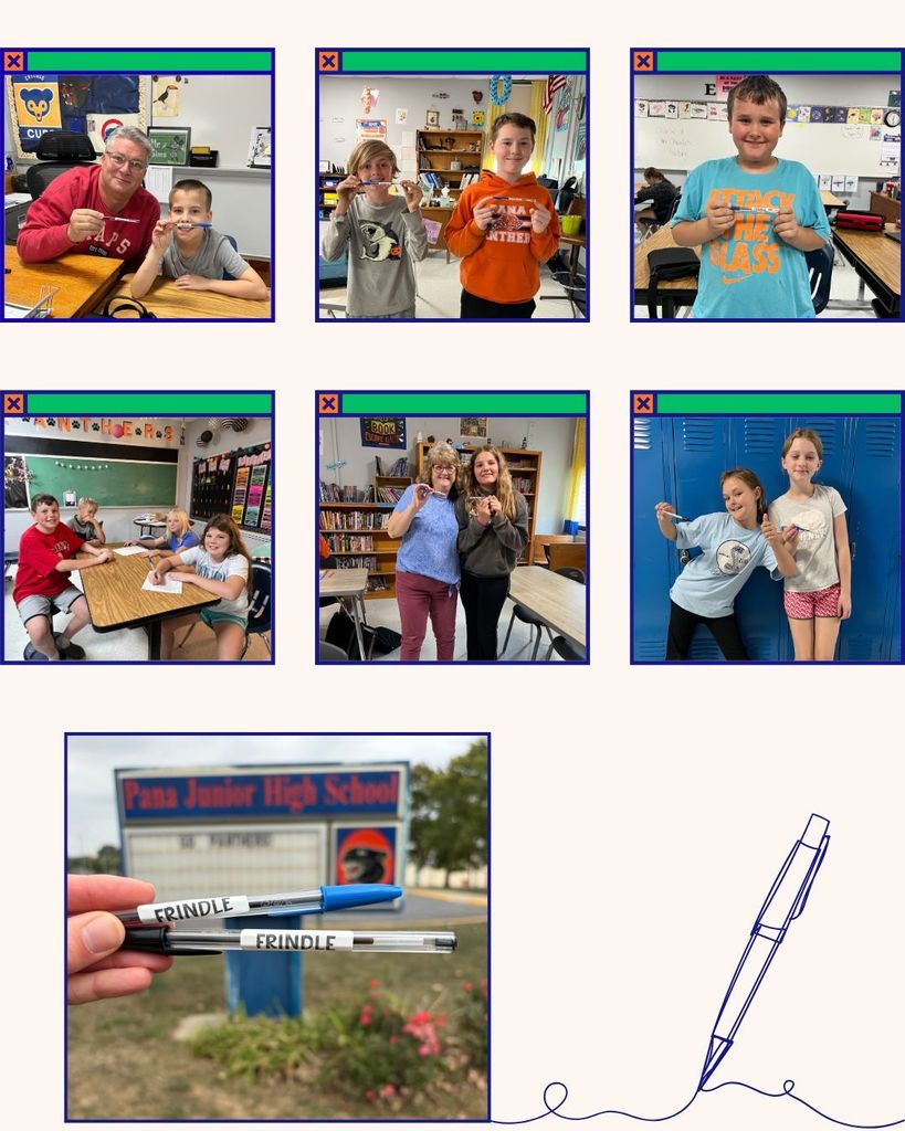 Students and teachers received "frindle" pens.
