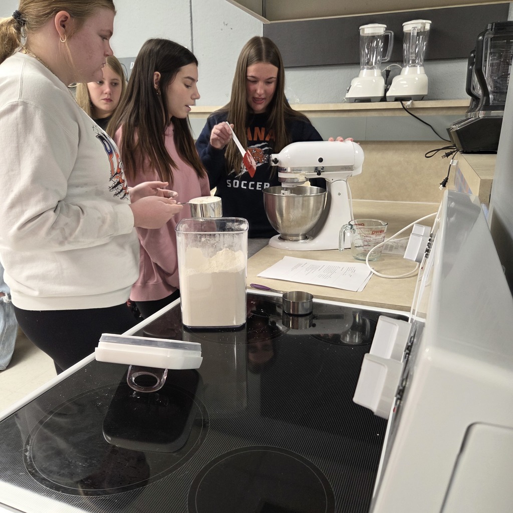Students making bread.