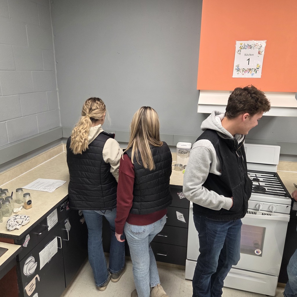 Students making bread.