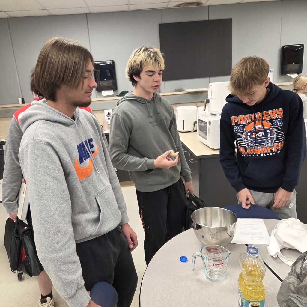 Students making bread.