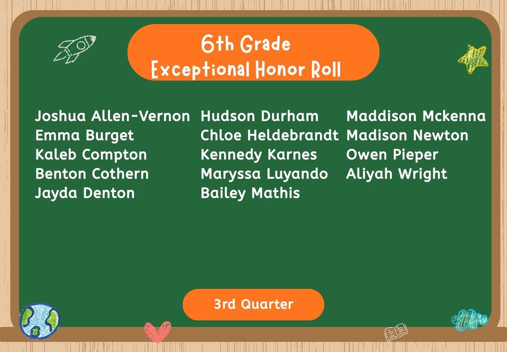 6th - Exceptional Honor