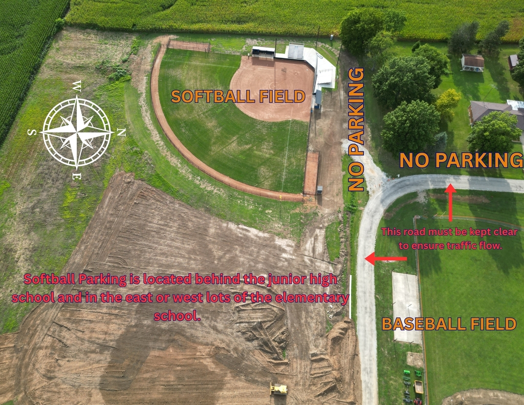 Parking maps for baseball/softball.