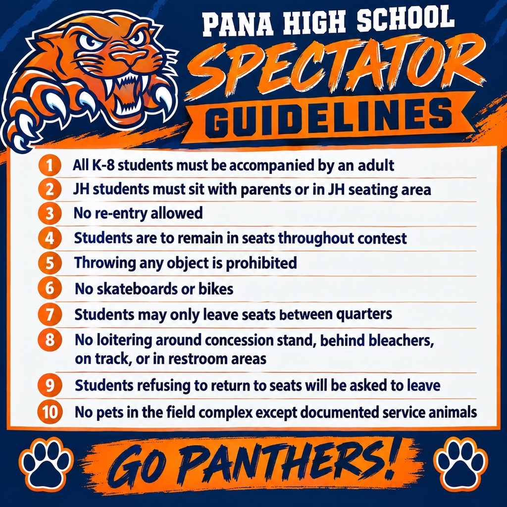 Spectator Guidelines for PHS football.