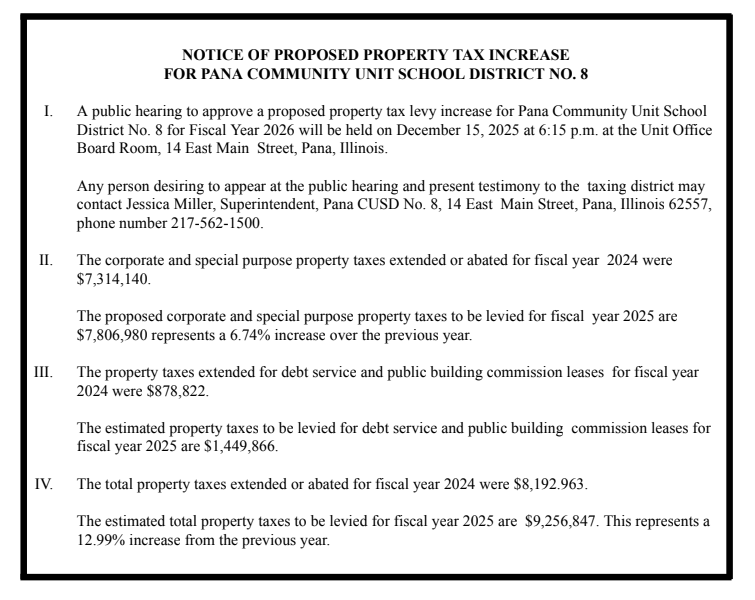 Truth-in-Taxation Notice
