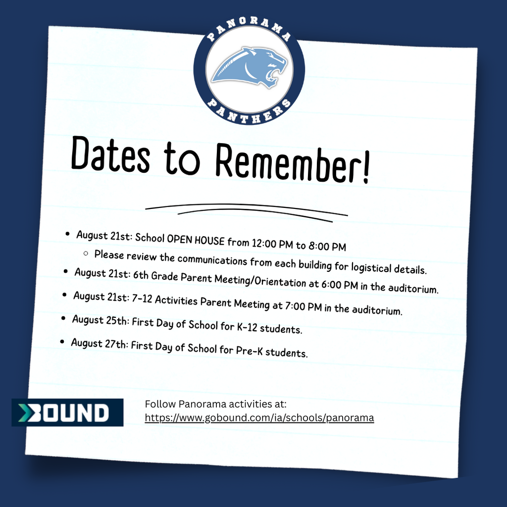 Dates to Remember