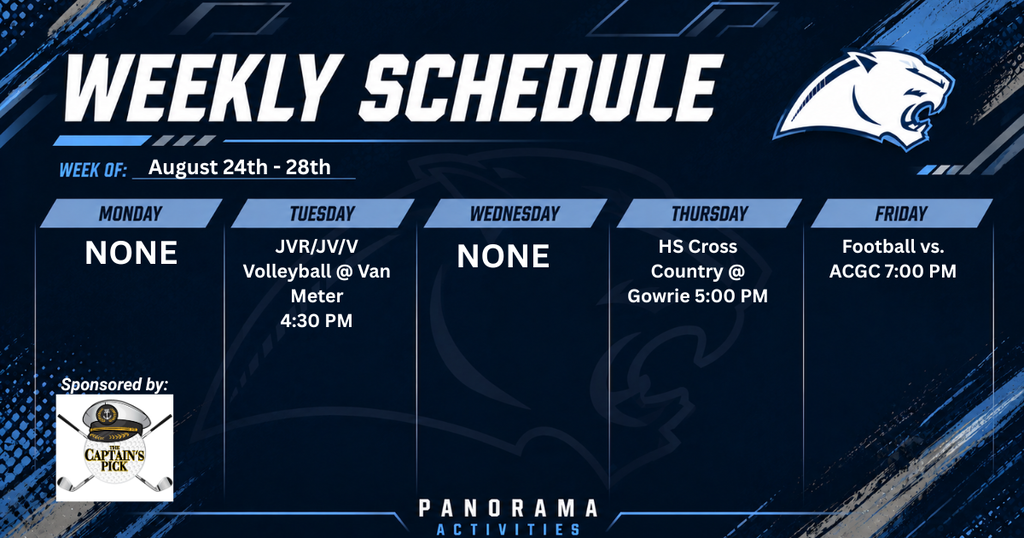 Weekly Schedule 8/24