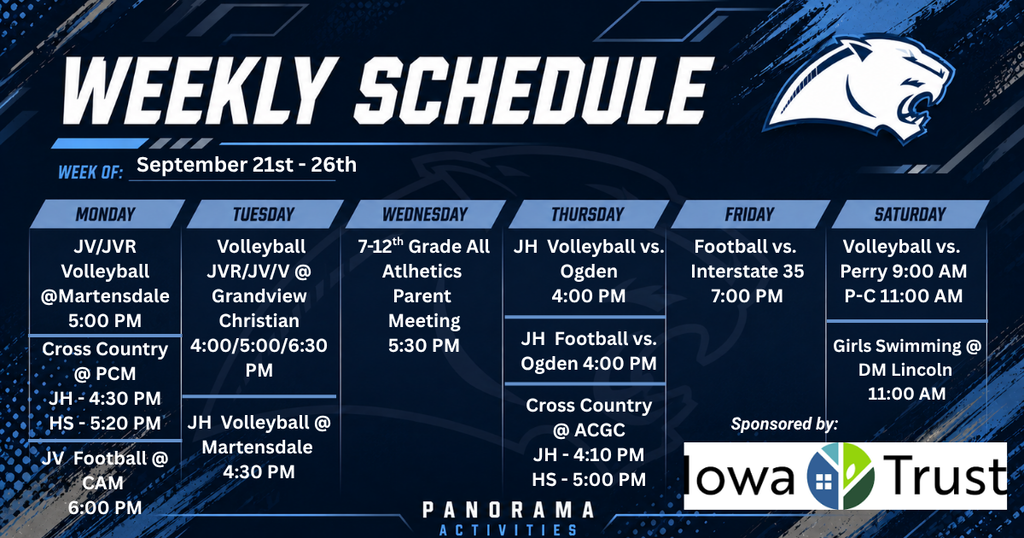 Weekly Activities 9/21-9/26