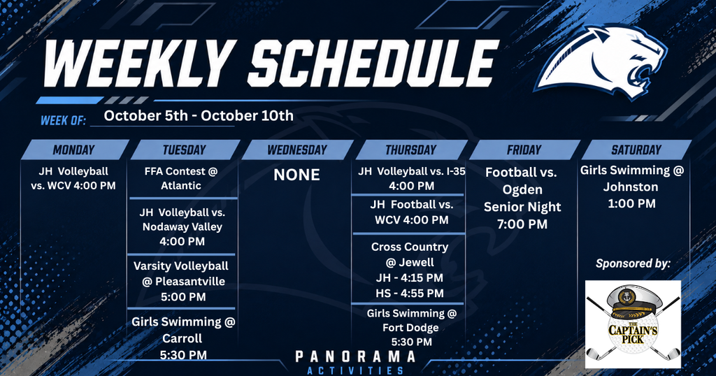 Weekly Activities 10/5