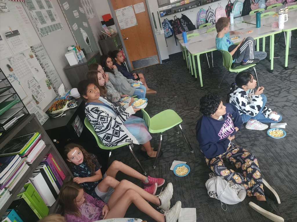 Mrs. Gonzalez's class enjoyed their movie and popcorn!