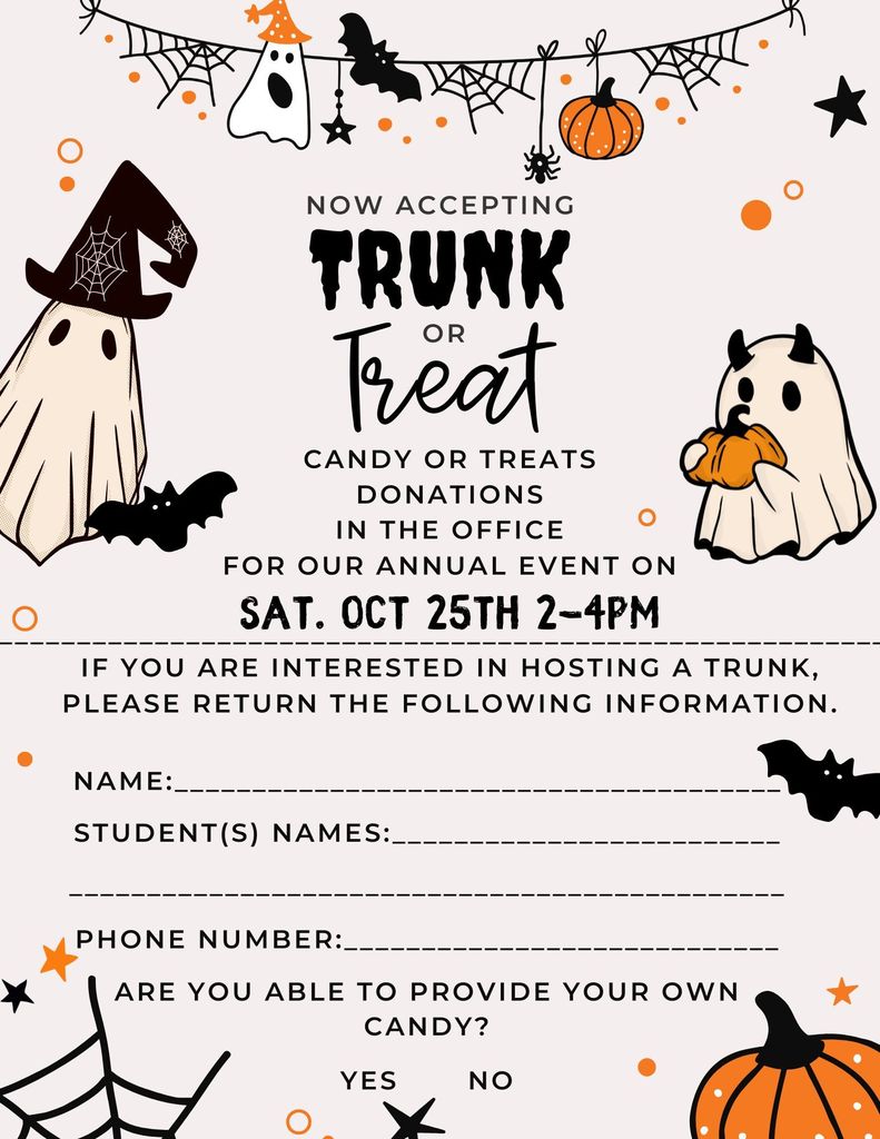 Trunk or Treat Sign Up!