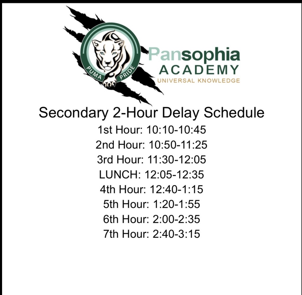 2 Hour Delay - Tuesday, January 27th