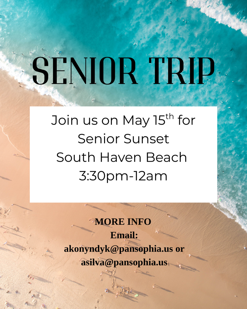 Senior Trip information to South Haven Beach