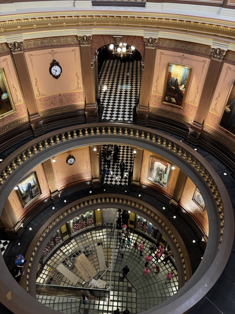 the glass floor in the Capitol