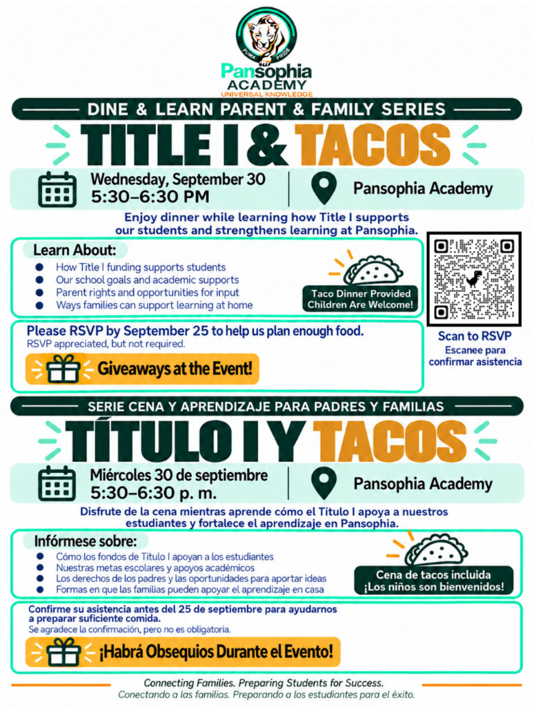 Title I & Tacos: Free Event! Please RSVP