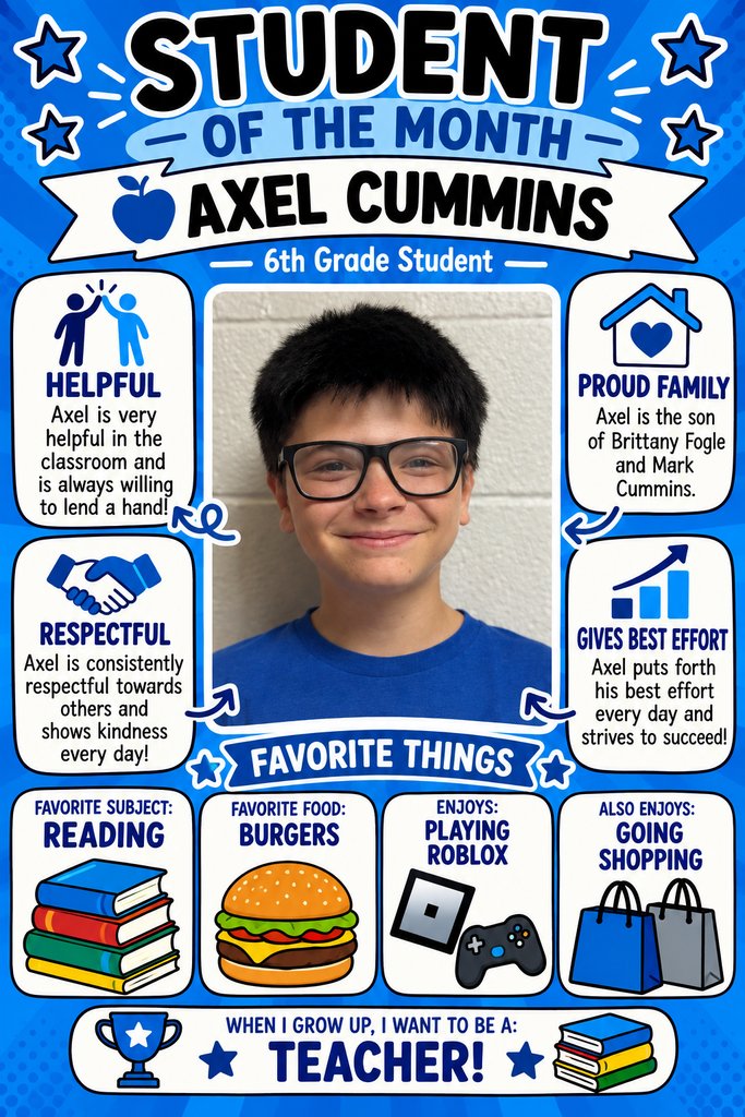 Student of the Month Axel Cummins