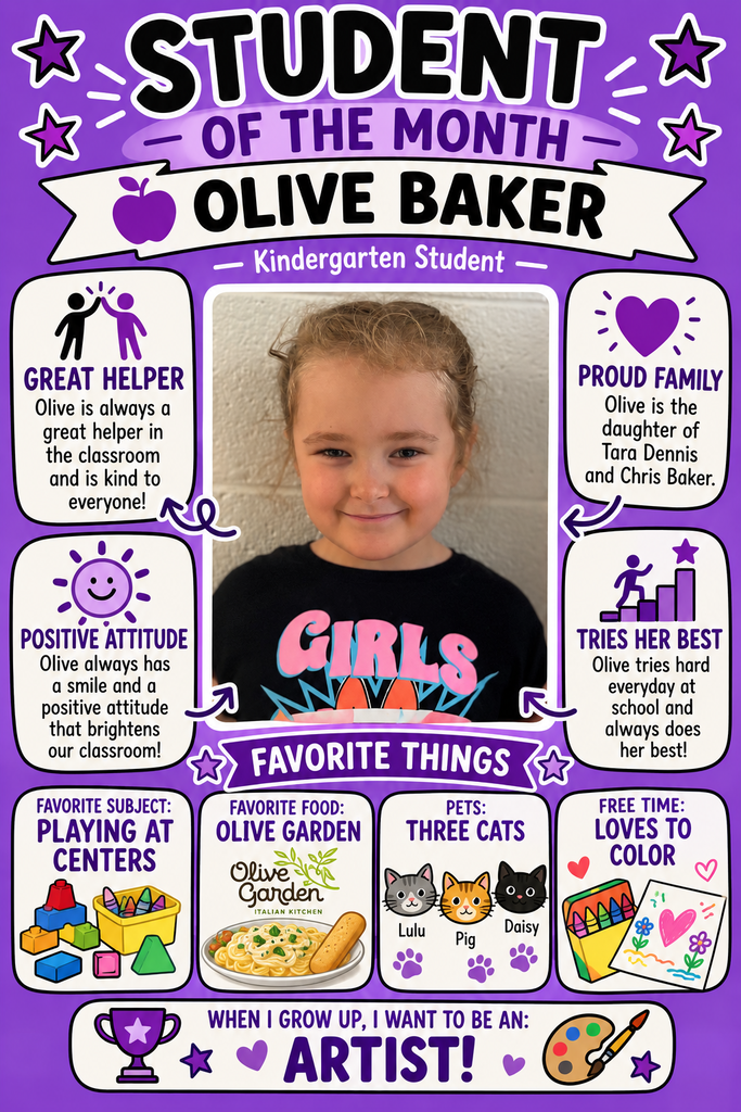 Student of the Month Olive Baker