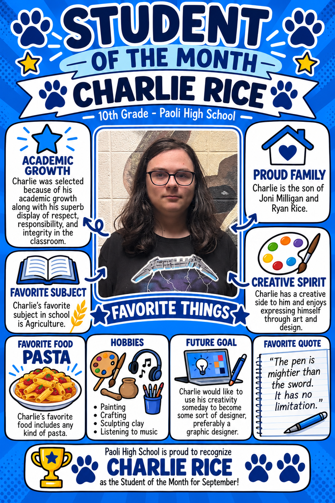 Students of the Month Charlie Rice