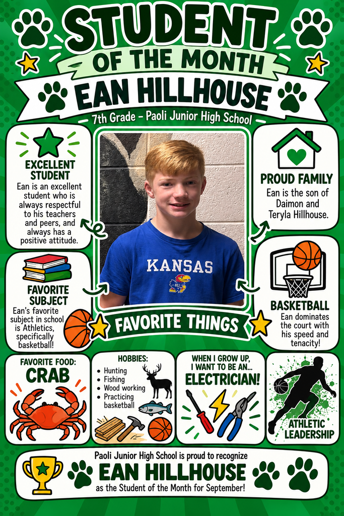 Student of the Month Ean Hillhouse