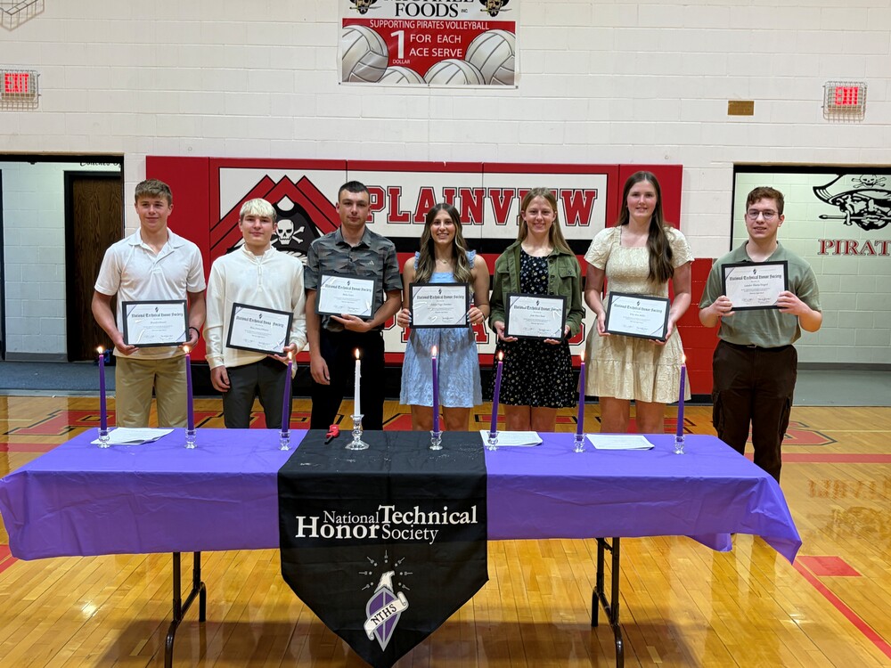National Technical Honor Society induction was held Monday night before Honors night. Juniors getting inducted were: Braedon Kment, Beau Johnson, Blake Foster, Adalyn Dummer, Josie Choat, Riley Miller and Landon Hergert