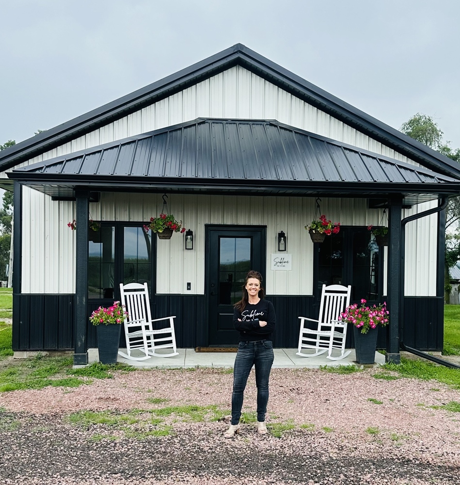 Steph Polt, outside of Sublime Hair outside her newly opened salon.