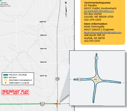 Roundabout proposed at Hwy 81 and 12 intersection