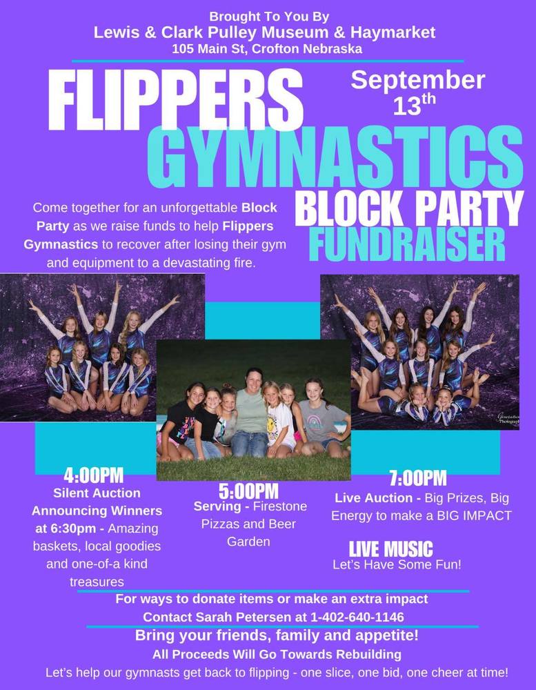 Flyer for Flippers fundraiser.