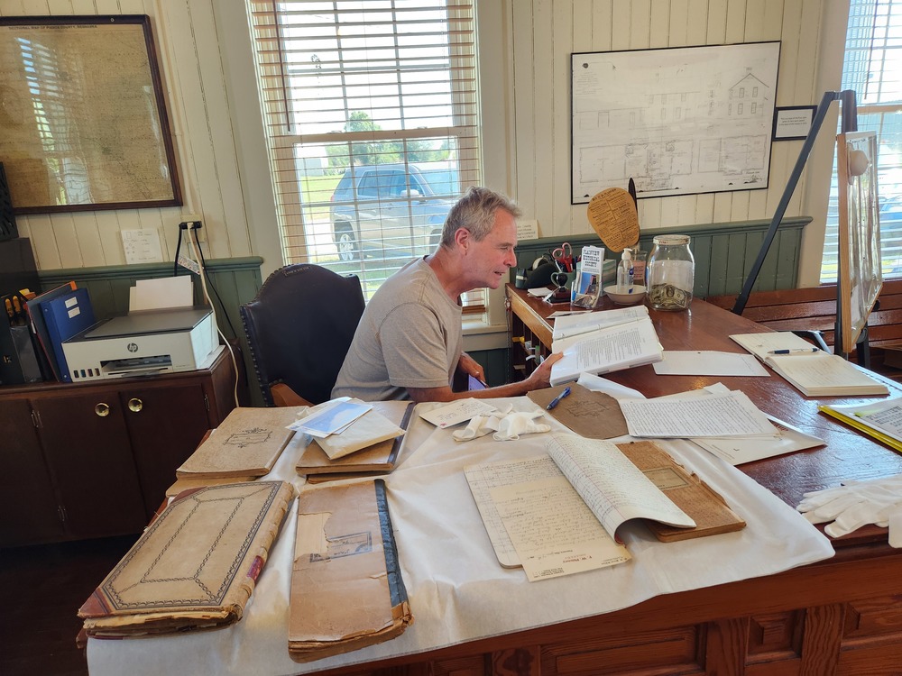John Keller at the Plainview Historical Society.