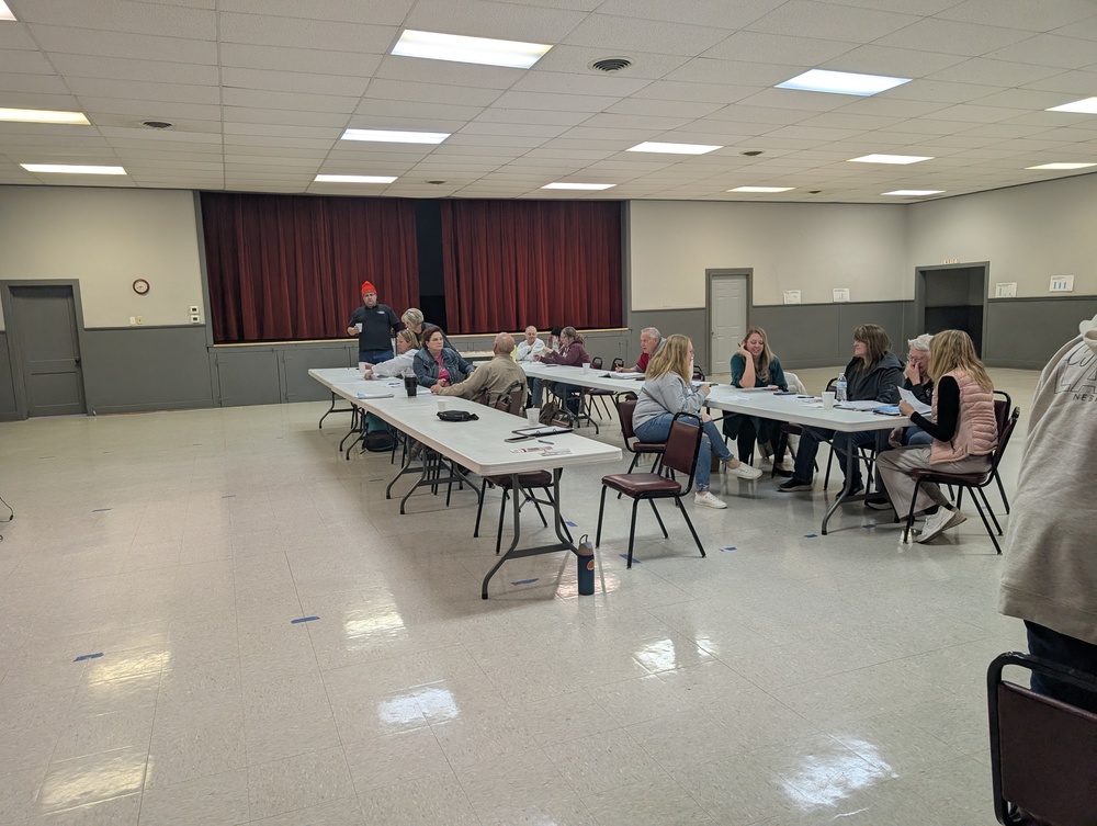 Community members and business owners gathered to discuss the data from the ECAP survey. This data was used to create a list of strengths and challenges for the community.