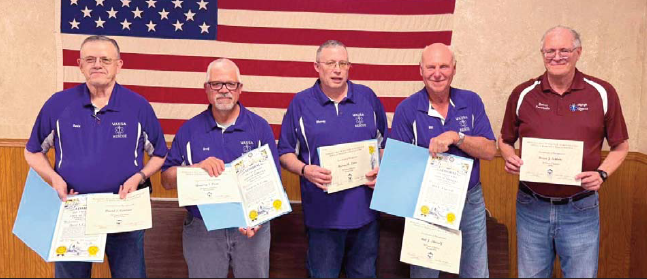 Honored paramedics (l to r): David S. Carlson, Gregory S. Conn, Murray A. Peters, Bill J. Thieroff, Brian Schlote