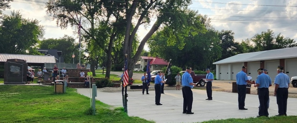 Legion holds flag retirement...