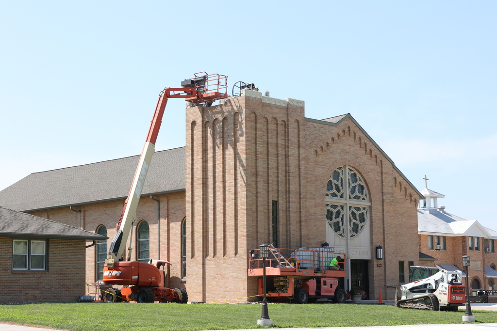 Work continues on St. Rose...