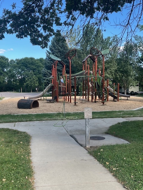 RIGHT: New playground equipment has just been installed at the park’s campground this summer.