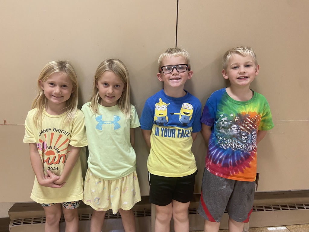 Members of the Zion Lutheran Kindergarten Class at right are (l to r): Ellison Albin, Hazel Albin, Garrett Doerr, John Fischer.