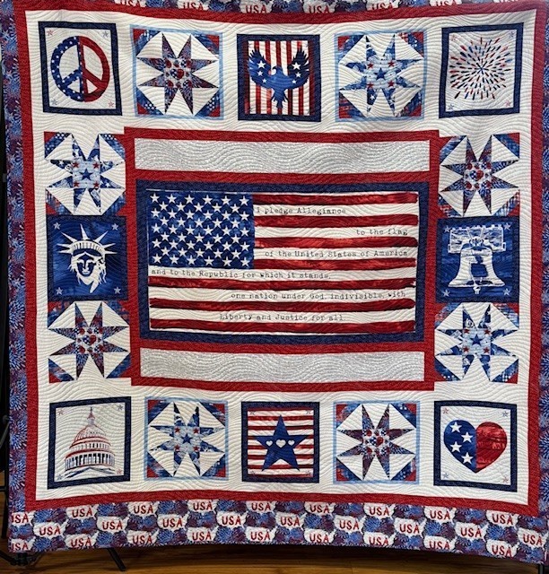 The quilt donated by Country View Quilting.