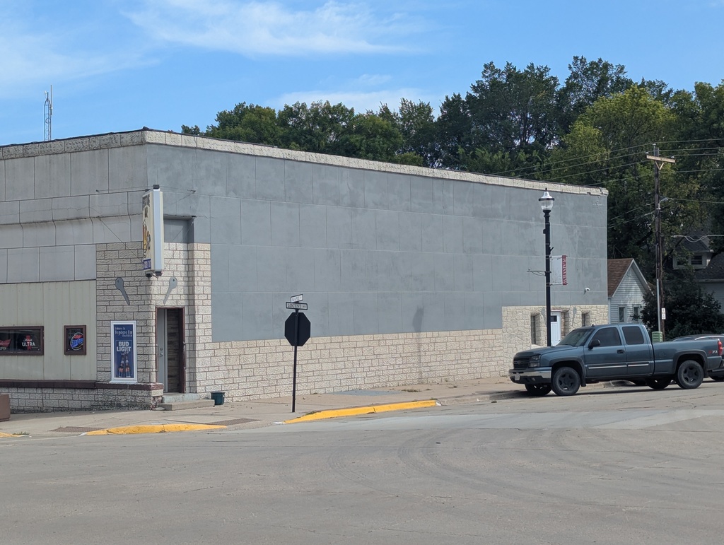 The newly painted wall outside Keystone Bar.