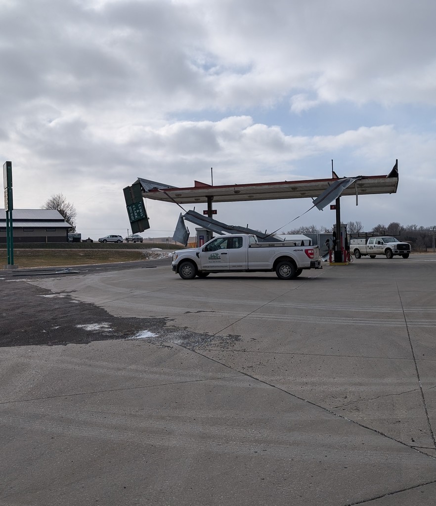 Canopy damaged in wind...
