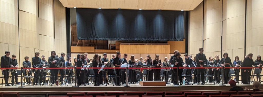 Hergert performs at Honor Band at UNL