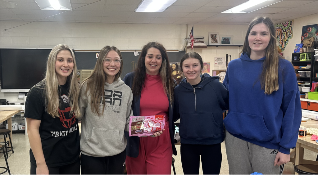 Charley Pittet, Mackenzie Mosel, Mrs. Manndi Silhacek, Avery Hardisty, and Riley Miller