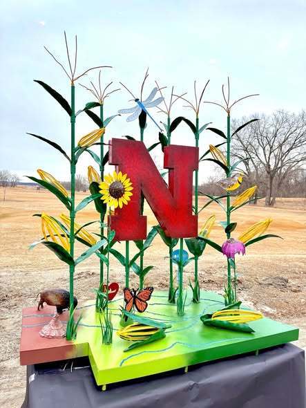 Steel sculpture made by NHS  Industrial Arts and Art students